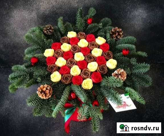 Вкусный Новогодний Букет, Бесплатная Доставка Оренбург - изображение 1