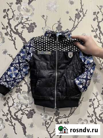 Кожаная куртка детская Орехово-Зуево - изображение 1