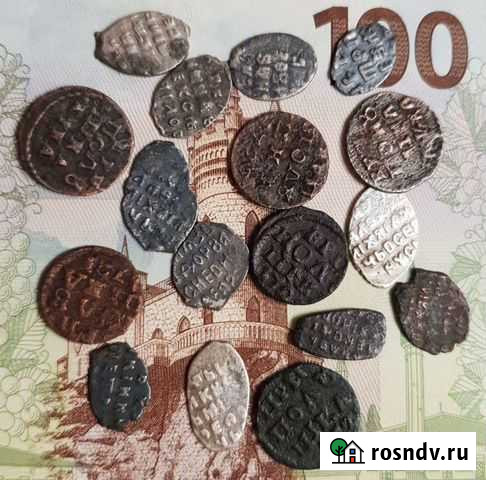 Лот монет чешуи и полушек врп. 17 штук Короча - изображение 1