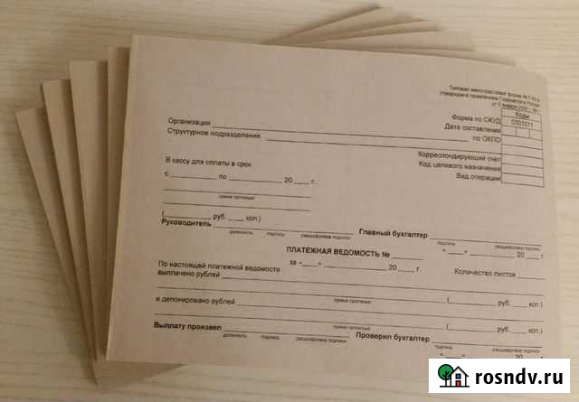 Бланк Платежная ведомость Ижевск - изображение 1