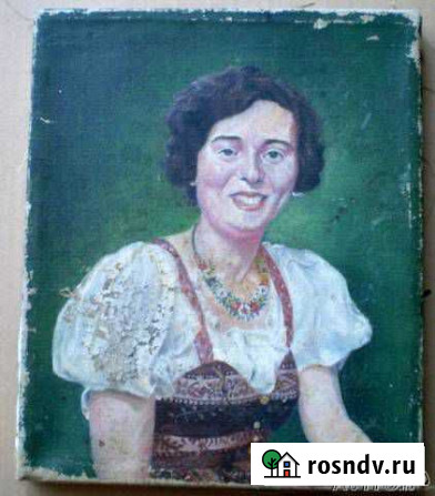 Масло холст deutschefrau L. Sеbald 1949г Германия Таганрог - изображение 1