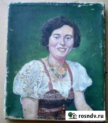 Масло холст deutschefrau L. Sеbald 1949г Германия Таганрог - изображение 1