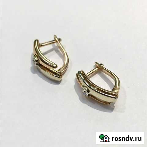 Серьги с бриллиантами 585 пробы Нижний Новгород - изображение 1