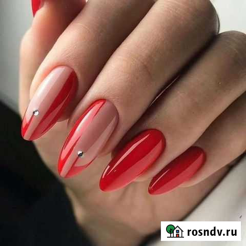 Маникюр+уклепление+покрытие гель лаком Курган - изображение 1