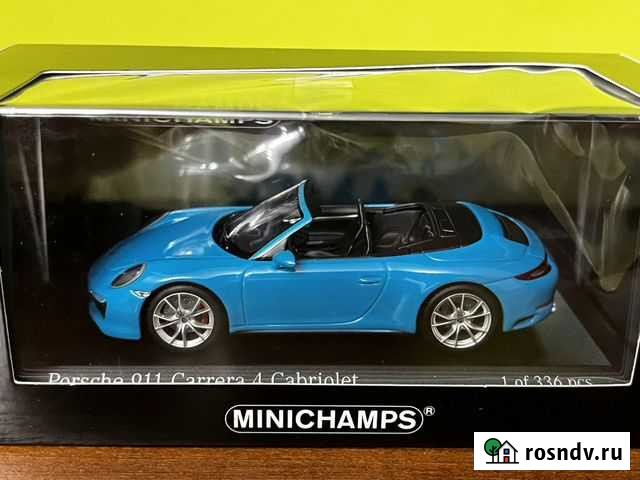 Porsche 911 Carrera 4s cabrio 1/43 Minichamps Воронеж - изображение 1