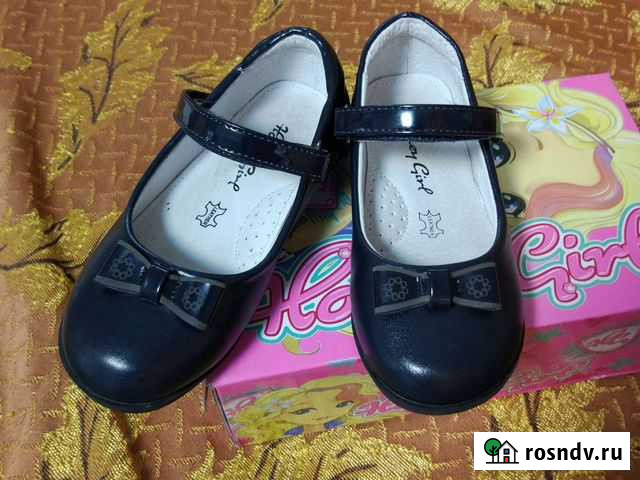 Синие туфли для девочки школьные 26 р Санкт-Петербург - изображение 1