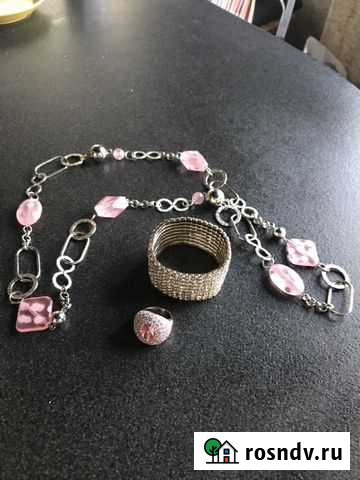 Набор бижутерии: бусы, браслет, кольцо Санкт-Петербург - изображение 1