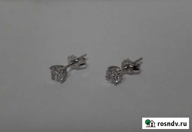 Серебряные серьги с фианитами (новые) Санкт-Петербург - изображение 1