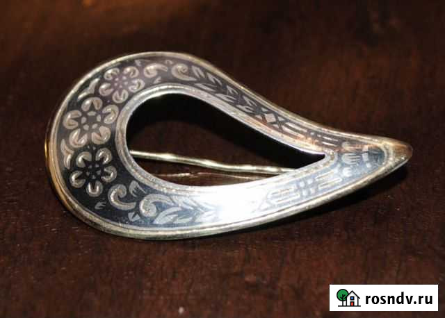 Брошь серебряная 925 СССР Воркута - изображение 1