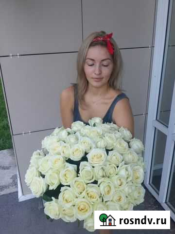 Розы Букет из 75 белых роз Казань - изображение 1