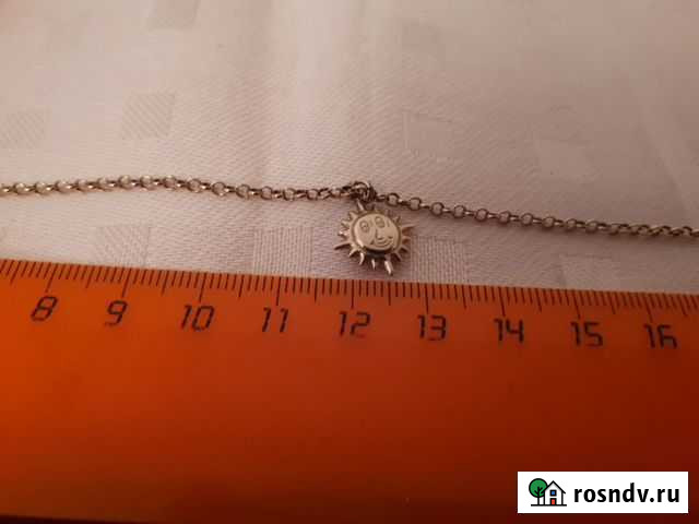 Золотой браслет на ногу 750 проба Москва - изображение 1