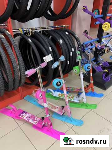 Самокат с зимними лыжами Курган - изображение 1