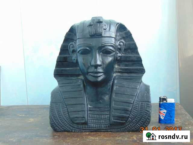 Бюст фараонатутанхамон. Камень.Медведь с бочонком Стерлитамак - изображение 1