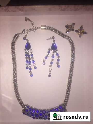 Бижутерия. Ожерелье, серьги Уфа - изображение 1
