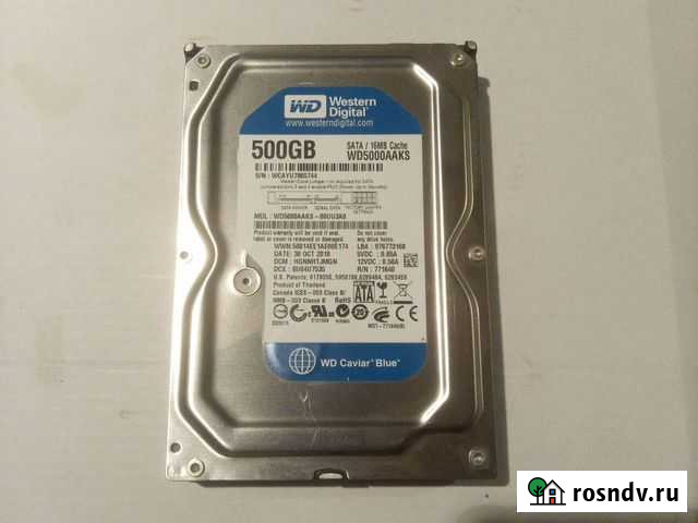 Hdd 3,5 500gb SATA Домодедово - изображение 1