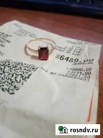 Золотое кольцо с гранатом Шебекино - изображение 1