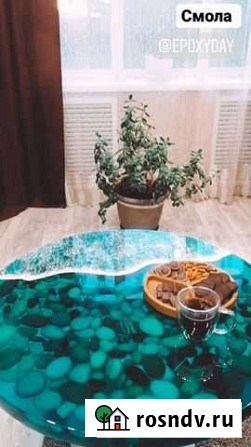 Стол из эпоксидной смолы Курган - изображение 1