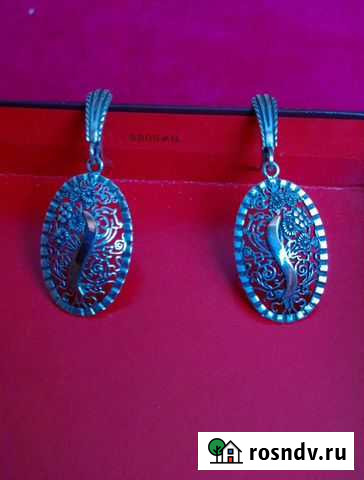 Серьги серебро и золото Саратов - изображение 1