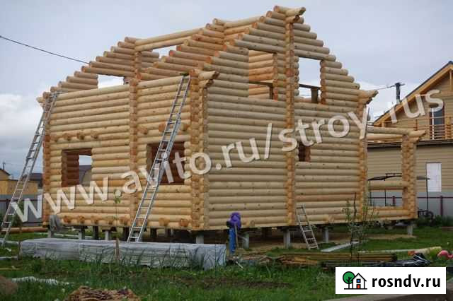 Сруб Дома 8.0х8.0м. полтора этажа с террасой Новый Свет - изображение 1