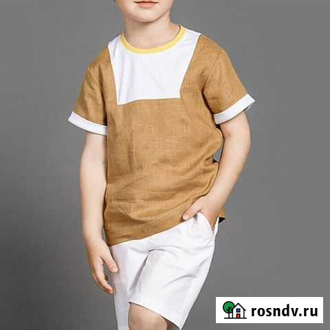 Футболка (лён) новая, «ёмаё», 104р Москва - изображение 1