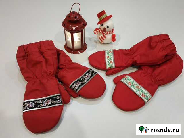 Варежки непромокаемые, краги детские из болонии Иваново - изображение 1