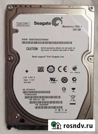 Жeсткий диск 2.5 sатa-II 500Gb Seagаtе Мomentus 7 Норильск - изображение 1