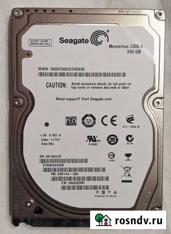 Жeсткий диск 2.5 sатa-II 500Gb Seagаtе Мomentus 7 Норильск - изображение 1