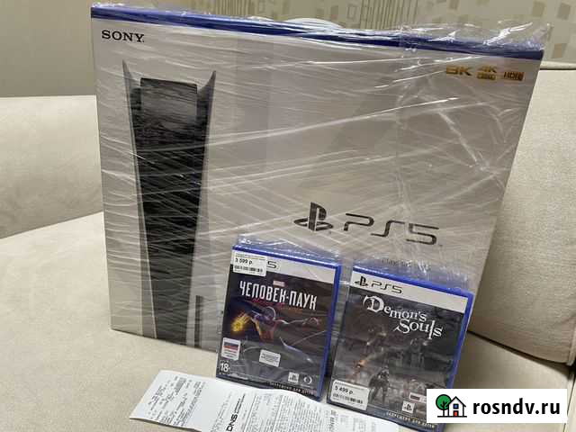 Sony PlayStation 5 с дисководом ростест/чек + игры Чехов - изображение 1