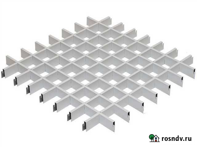 Потолок Грильято белый разные ячейки Иркутск - изображение 1