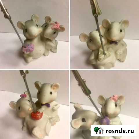 Сувенир Мышки - для фото с зажимом Москва - изображение 1