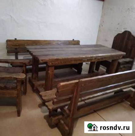 Комплект мебели Стол, скамейки, кресла, трон Самара - изображение 1
