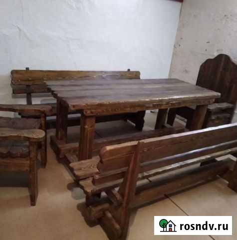 Комплект мебели Стол, скамейки, кресла, трон Самара - изображение 1