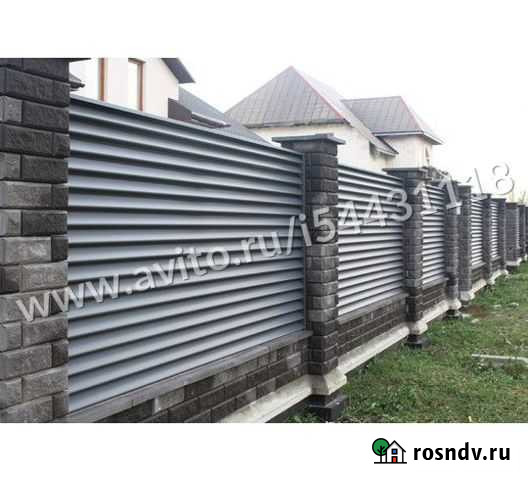 Металлический забор Жалюзи Крыловская - изображение 1