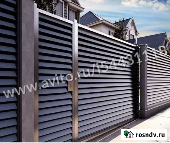 Металлический забор Жалюзи GL RAL 8012 Волгодонск - изображение 1