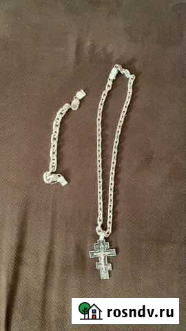 Серебряная цепь и браслет Москва - изображение 1