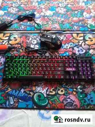 Игровая мышь с подсветкой imice, коврик RGB 25х30 Пермь