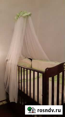 Детская кроватка маятник+балдахин+бортики Санкт-Петербург - изображение 1