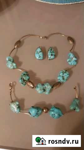 Комплект Колье, браслет и серьги бирюза Санкт-Петербург - изображение 1