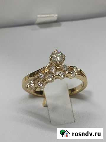 Золотое кольцо 585 с бриллиантами 0,4ct Санкт-Петербург - изображение 1