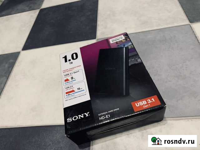 Внешний жесткий диск HDD 2.5 Sony 1TB (HD-E1) Оренбург - изображение 1