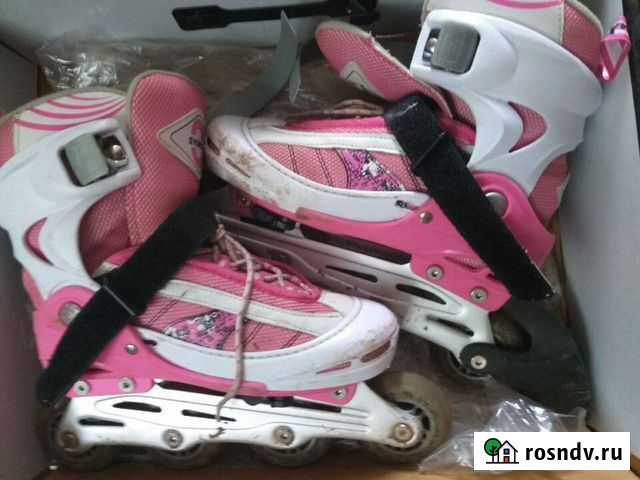 Роликовые коньки раздвижные+защита Городец - изображение 1