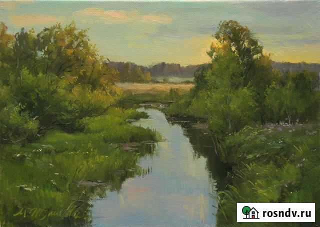Картина маслом - Лето. Речка - 2021 Киров - изображение 1