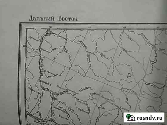 Карта дальний восток 1950г Мытищи