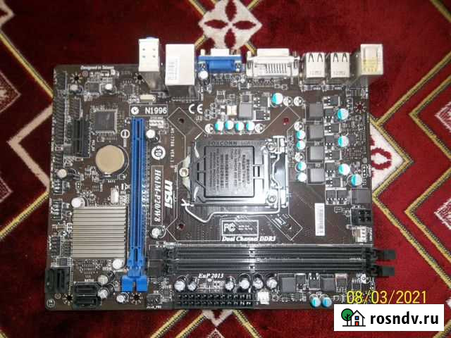 Материнка MSI H61M-P20 W8 socket 1155 Балашиха - изображение 1
