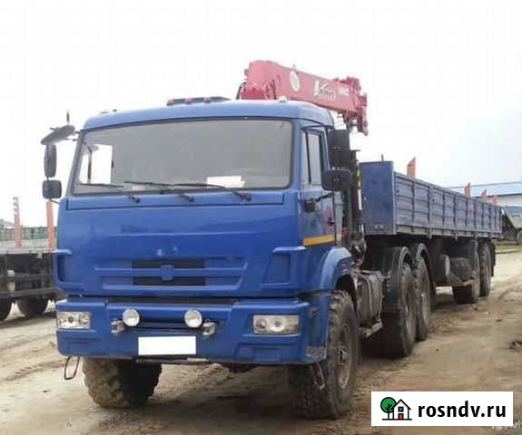 Кму манипулятор 5 тонн с полуприцепом, вездеход Тюмень - изображение 1