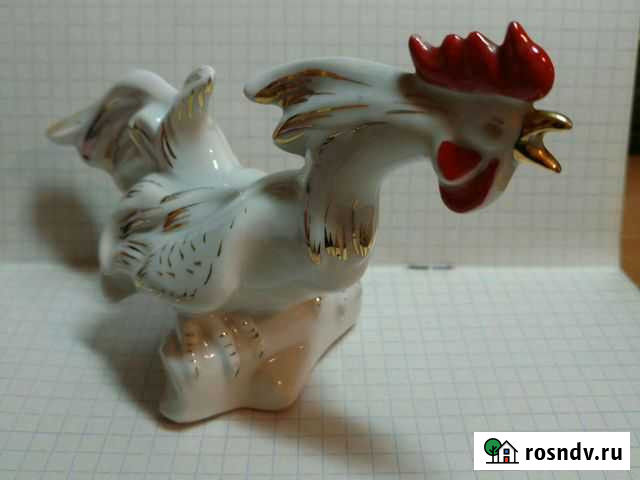 Фарфоровая статуэтка петух Липецк - изображение 1