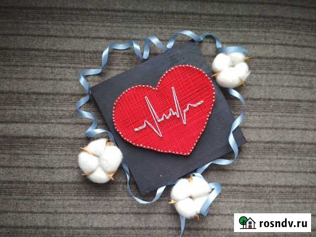 Панно Сердце в технике стринг-арт Брянск - изображение 1