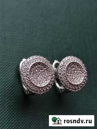 Серьги серебро 925 фианиты Симферополь - изображение 1