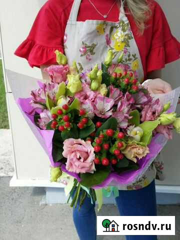 Цветы Нежный ассорти букет с орхидеями Казань - изображение 1