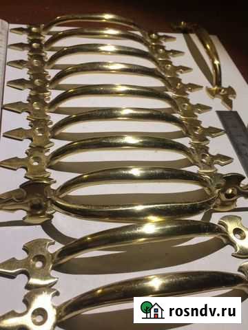 Ручки латунные новые оконные дверные накладные Санкт-Петербург - изображение 1